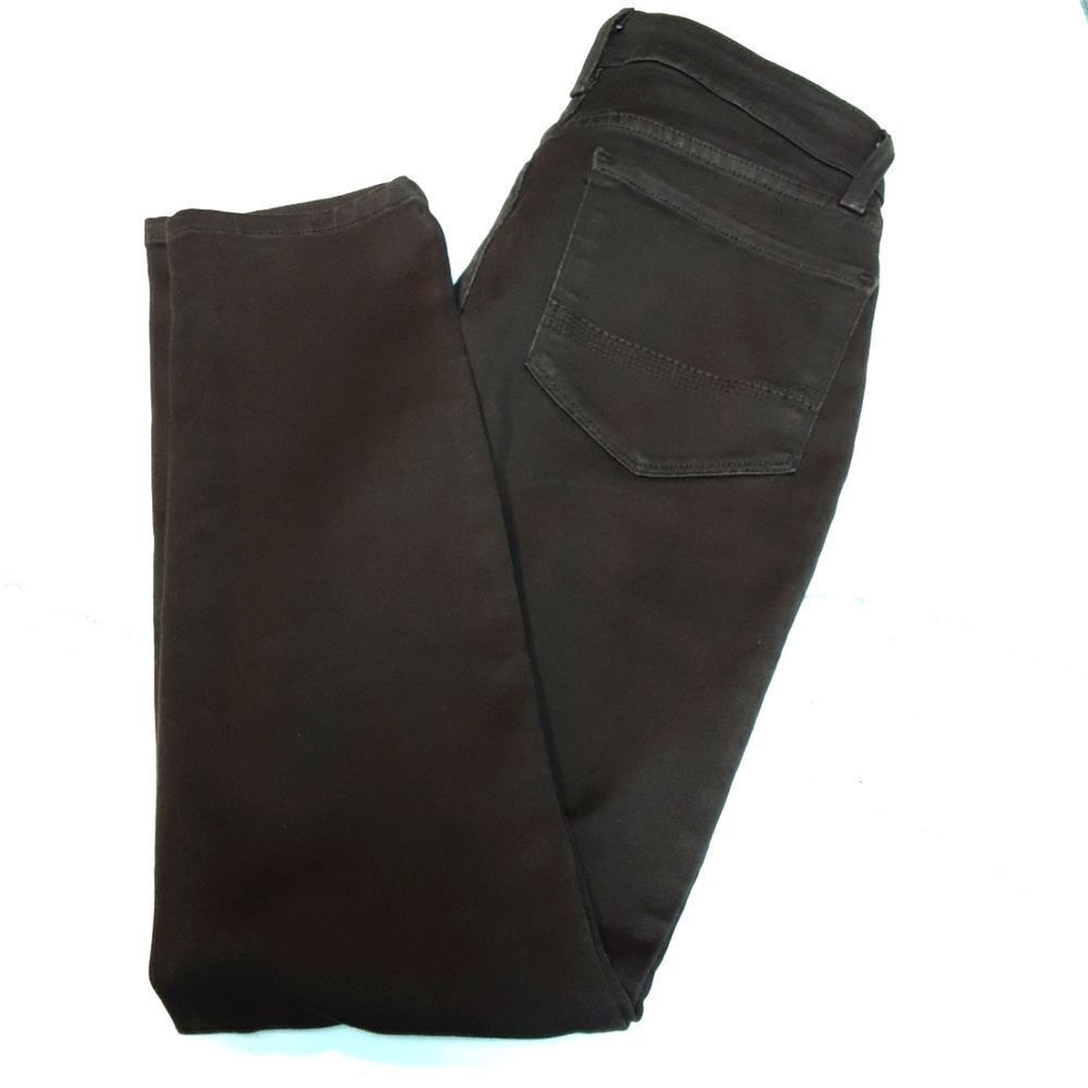 NYDJ Lift Tuck Jeggings Deep Brown Size 4P‎ Excellent Condition